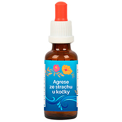 Agrese ze strachu u kočky - kapky v alkalické vodě - 30 ml